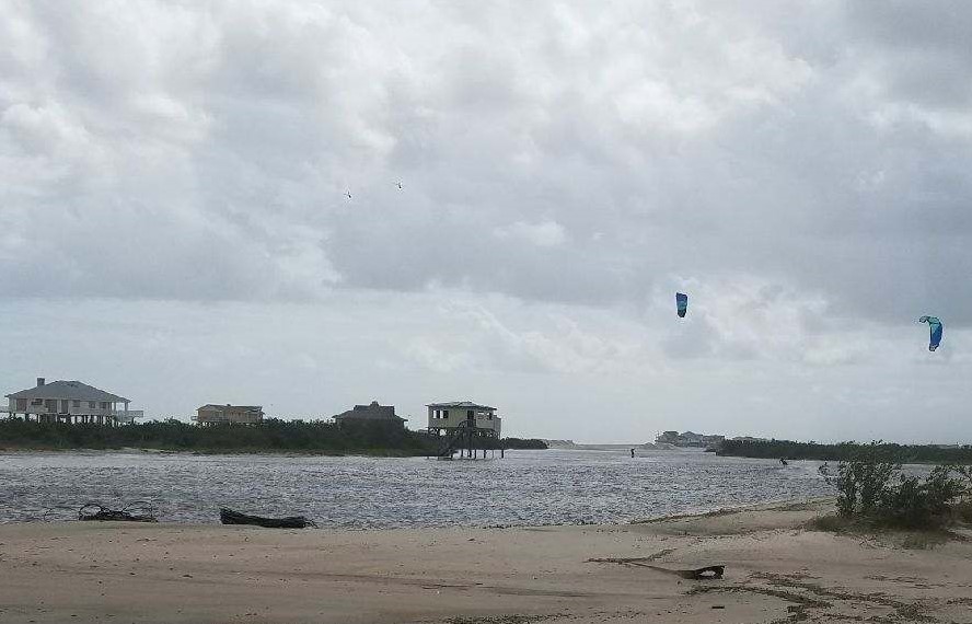 Kite Boarders on Summer Haven River